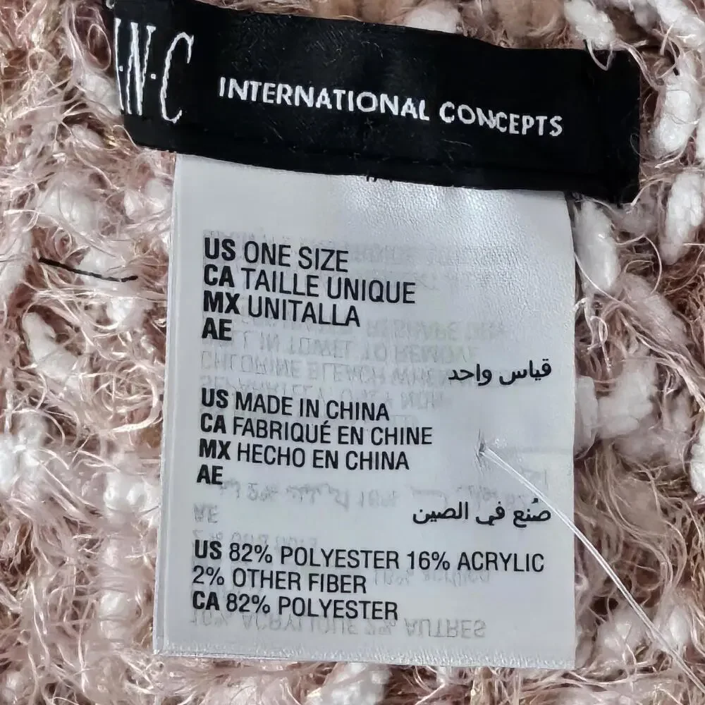 2/$30 INC International Concepts Blush Mixed-Yarns Loop Scarf One Size